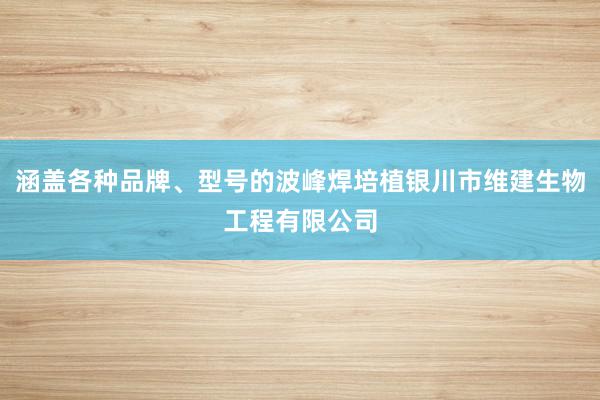 涵盖各种品牌、型号的波峰焊培植银川市维建生物工程有限公司